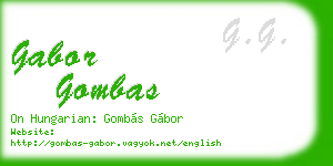 gabor gombas business card